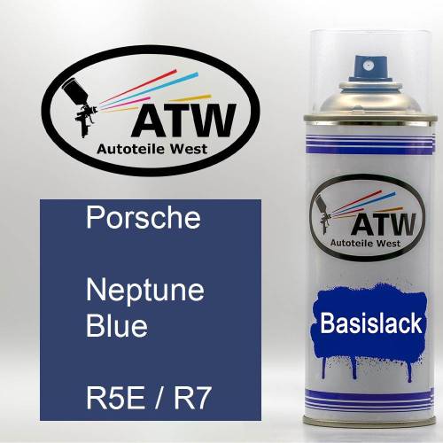 Porsche, Neptune Blue, R5E / R7: 400ml Sprühdose, von ATW Autoteile West.